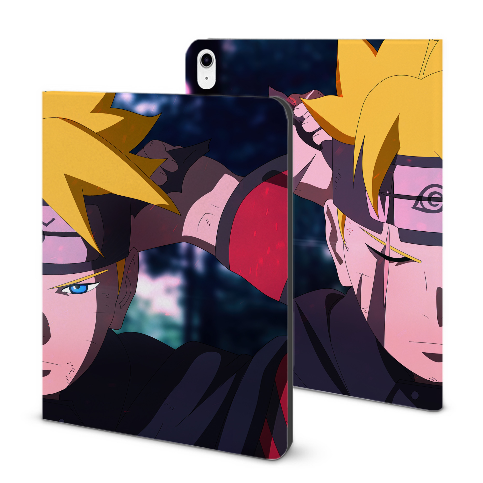 （画像用） NARUTO -ナルト- NARUTO -ナルト- 疾風伝 IPad ケース ブック型 PUレザー TPU 耐衝撃 軽量 薄型 ペン収納なし 全面保護 IPad 各モデル対応